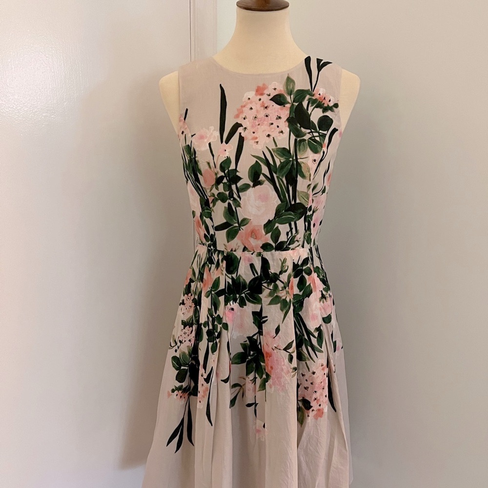 Tommy Hilfiger Pink and Green A-Line Sundress